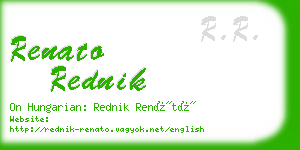 renato rednik business card